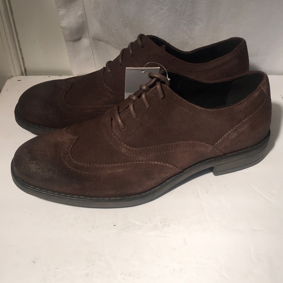 ANDREW MARC NEW YORK WINGTIP OXFORDS, BROWN SUEDE main image 4